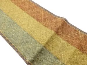 組織金彩格子模様織出し名古屋帯